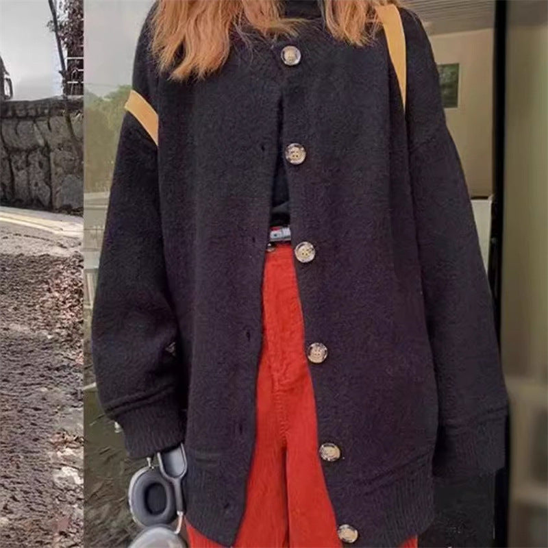 Sweater for Women, Loose Oversized Mid-Length Solid Color Open Front Coat