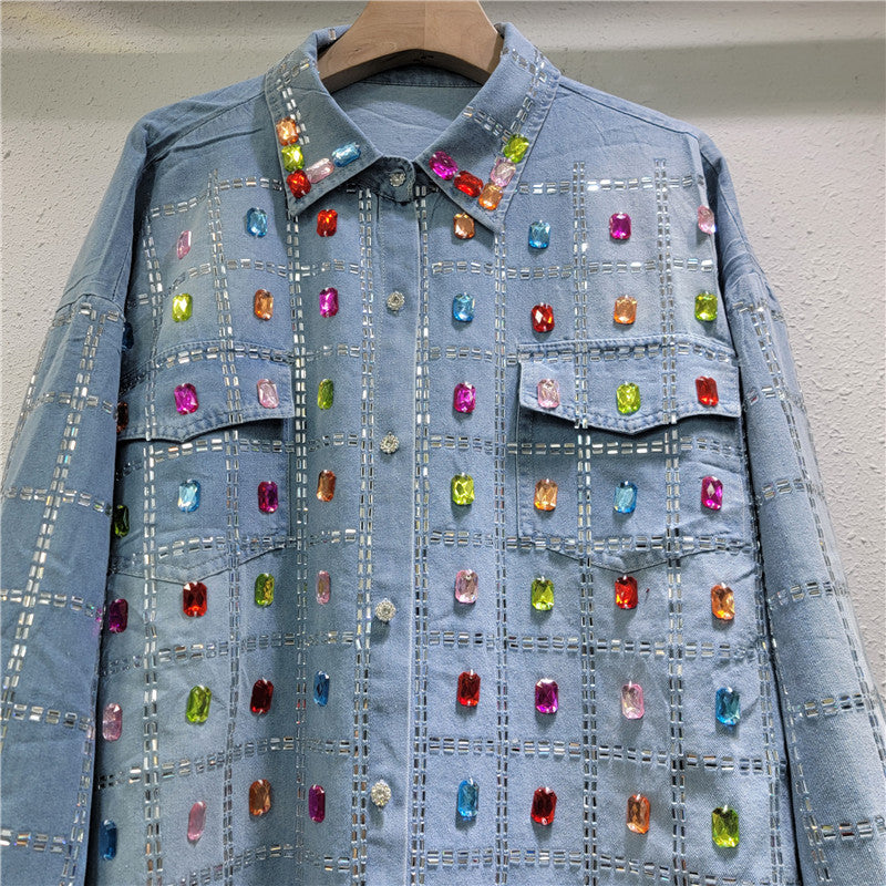 Cowboy shirt jacket for women