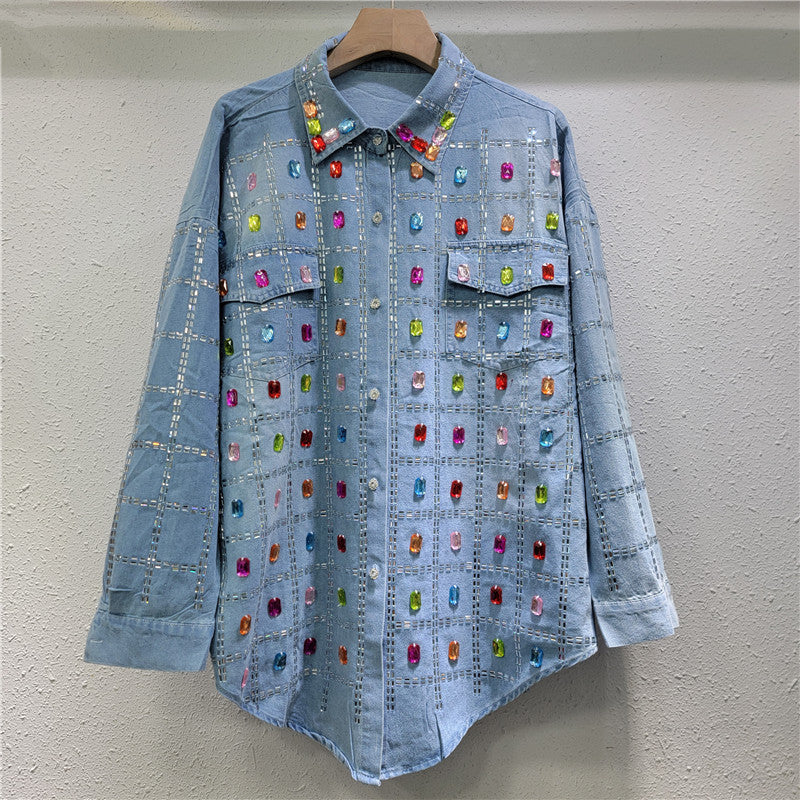 Cowboy shirt jacket for women