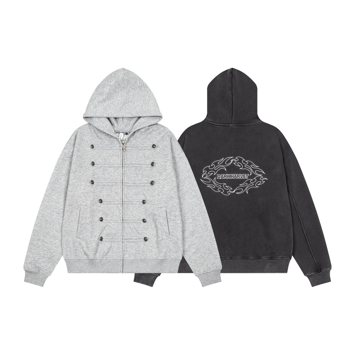 Napoleon's court hooded cardigan sweatshirt jacket