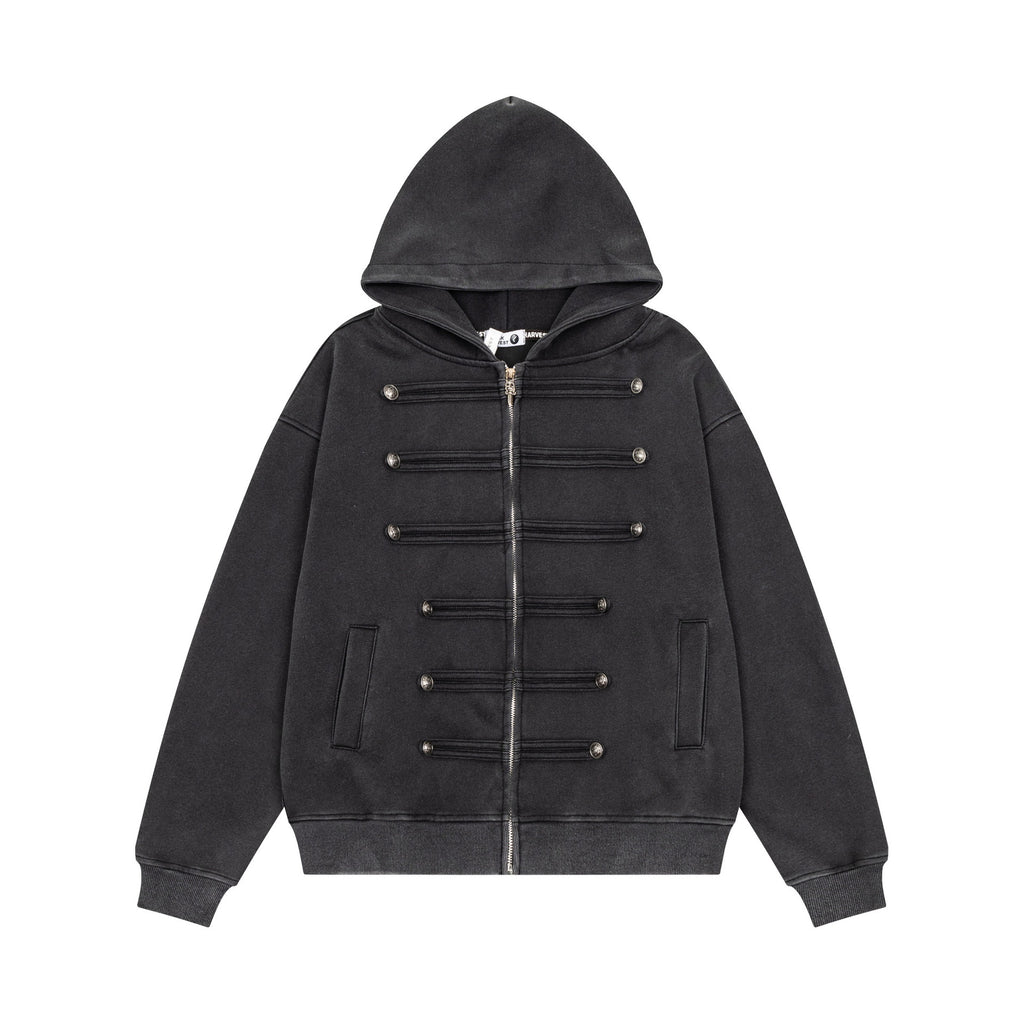 Napoleon's court hooded cardigan sweatshirt jacket