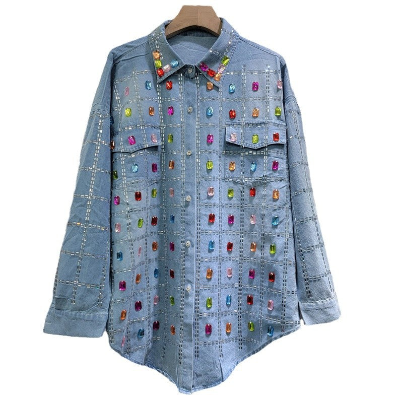 Cowboy shirt jacket for women