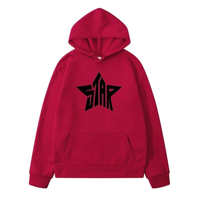 STAR Men's Sport Hoodie Casual Y2K Sweatshirt