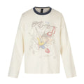 Trendy Cartoon Print Round Neck Loose Unisex Long Sleeve T-Shirt