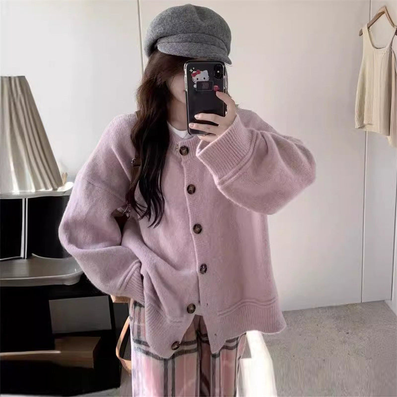 Sweater for Women, Loose Oversized Mid-Length Solid Color Open Front Coat