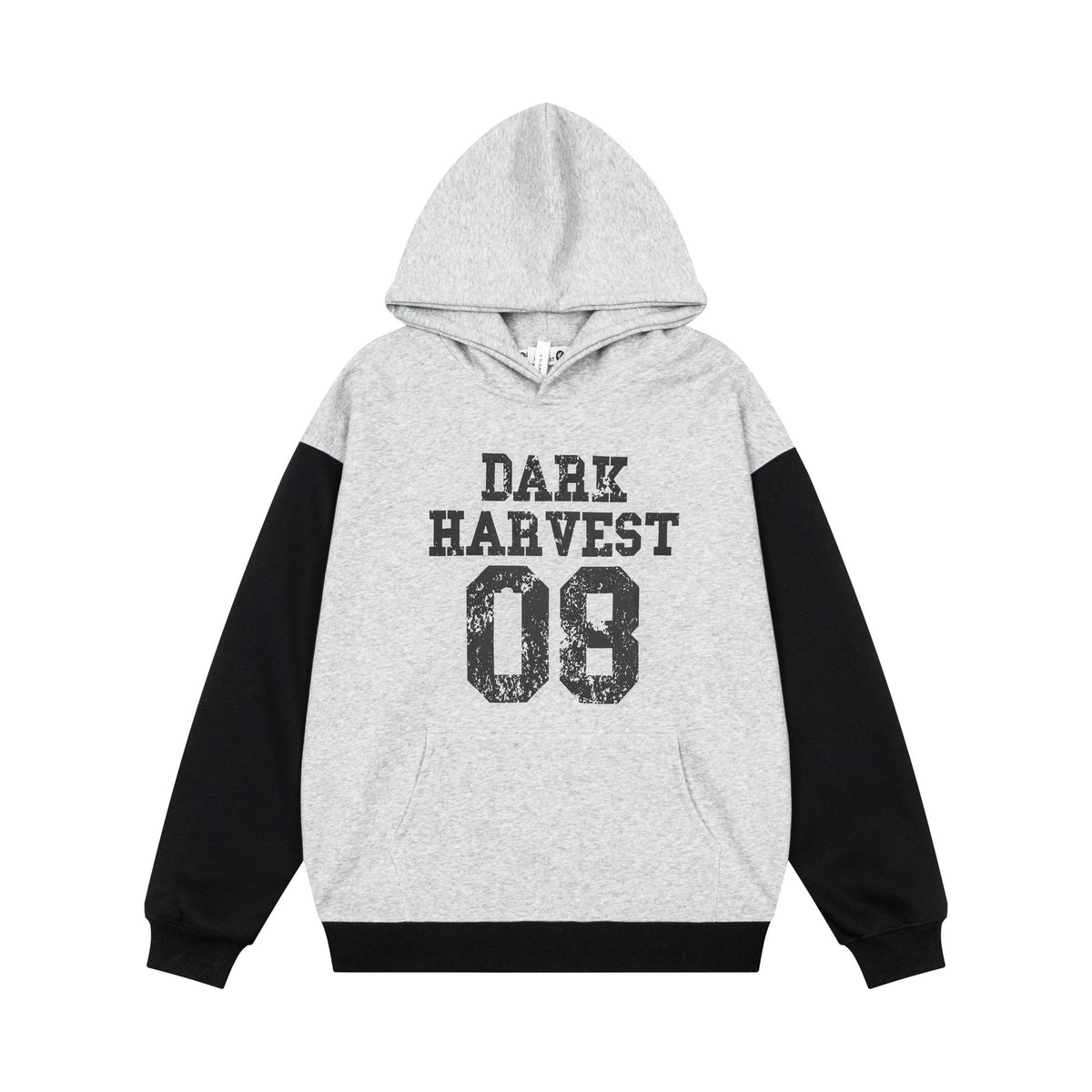 Cracked letter printed hooded sweatshirt