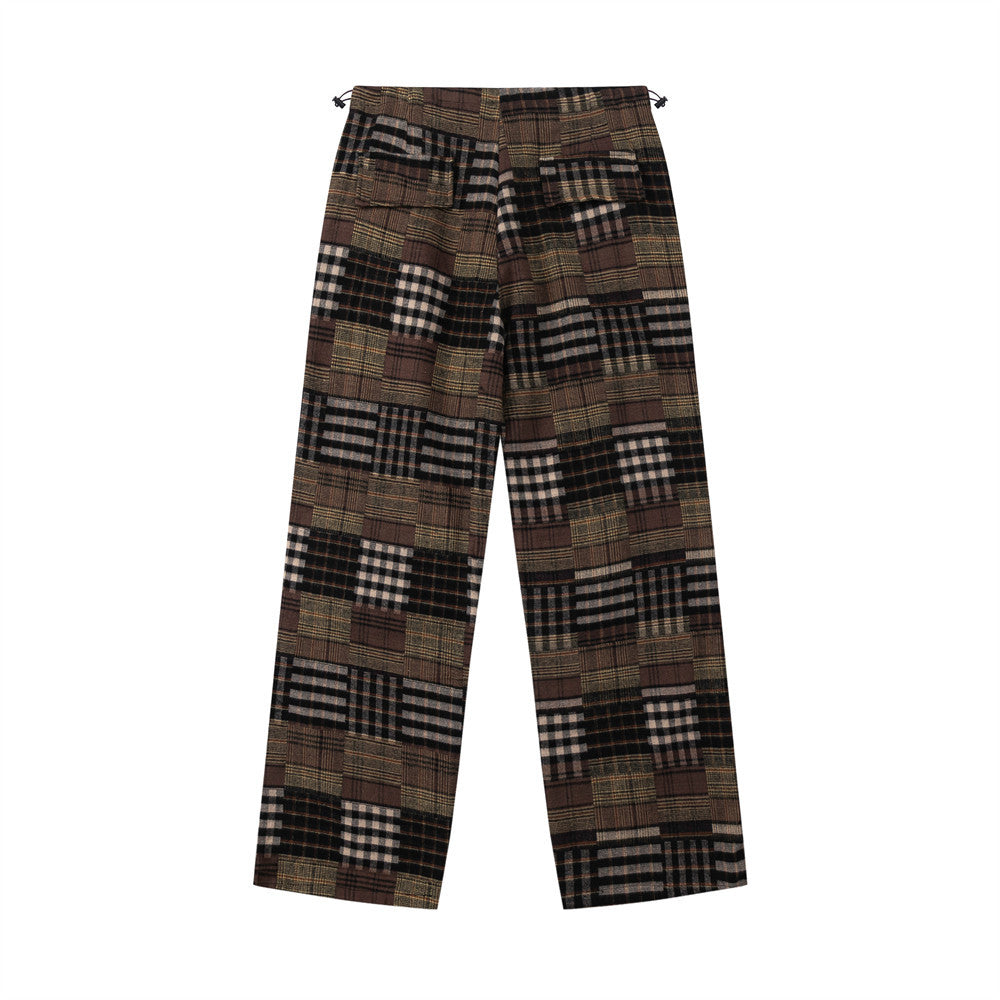 Wide leg pants sport drawstring