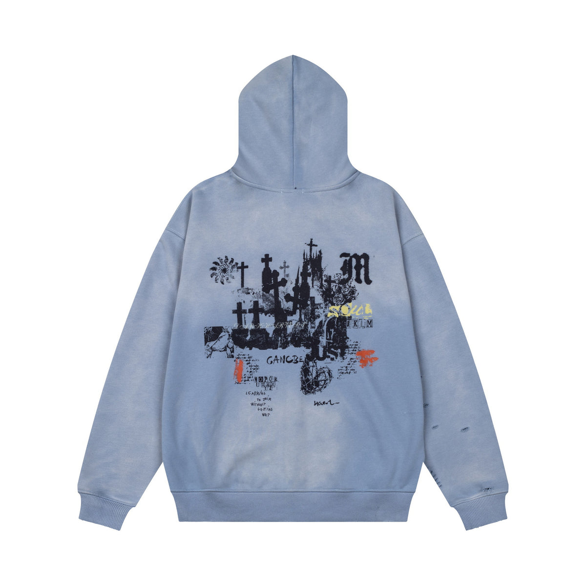 Hoodie cardigan loose printed jacket