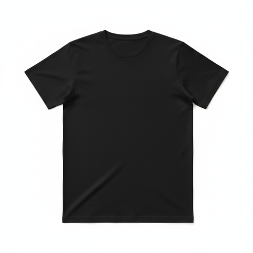 Svart dam t-shirt på vit bakgrund